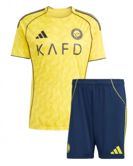 Billige Fotballdrakt Al-Nassr Replika Hjemmedraktsett Barn 2025-26 Kortermet (med bukser)